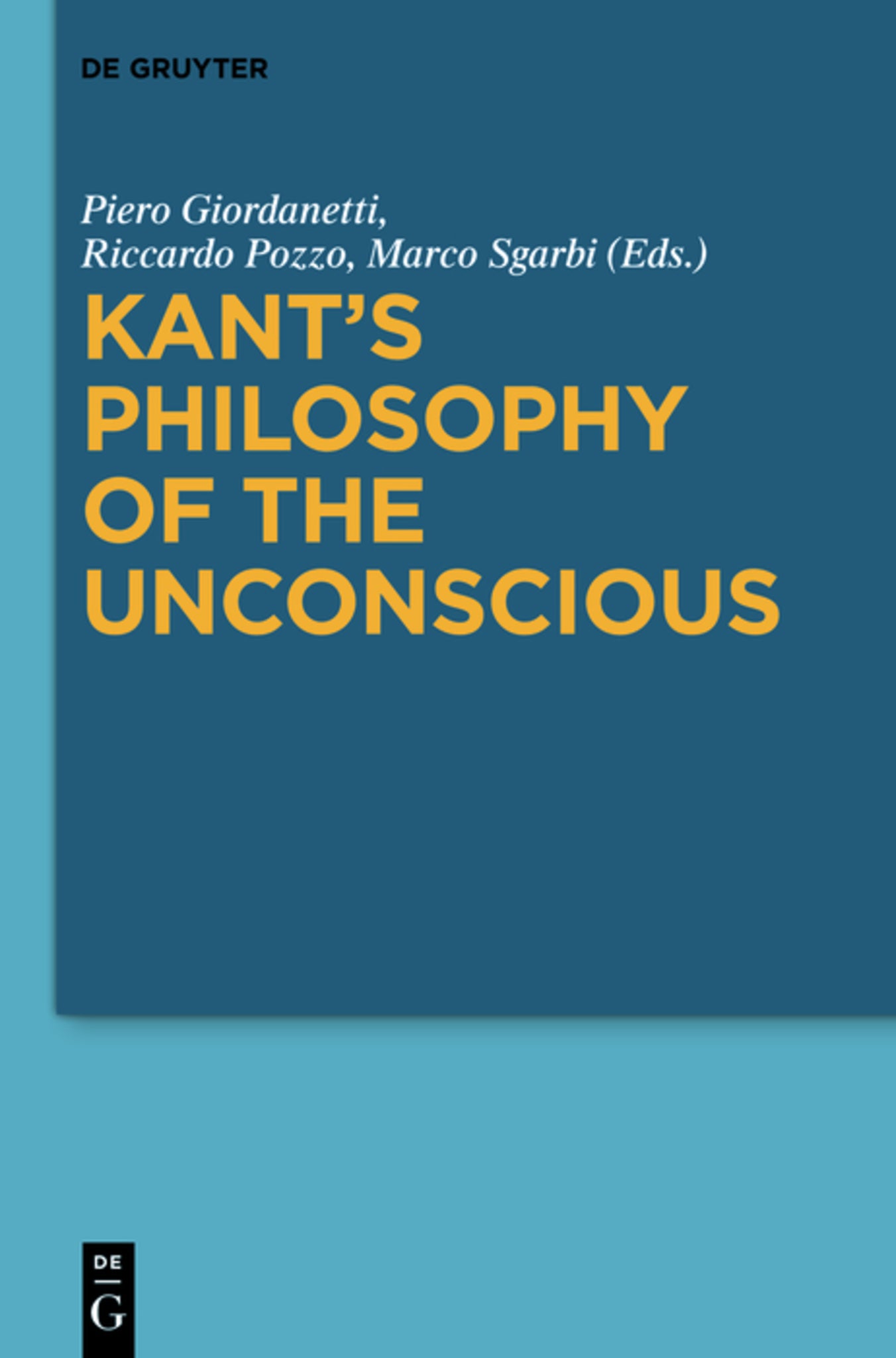 Cover image for Kant's Philosophy of the Unconscious ISBN 9783110204032